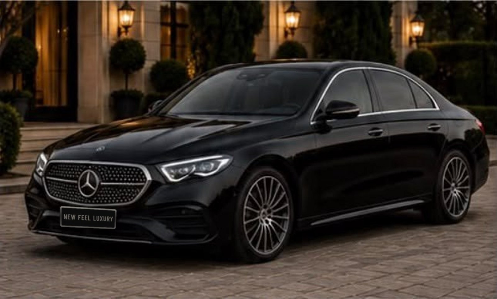 Mercedes-Benz E-Class with chauffeur – Business sedan · 3 passengers – Events