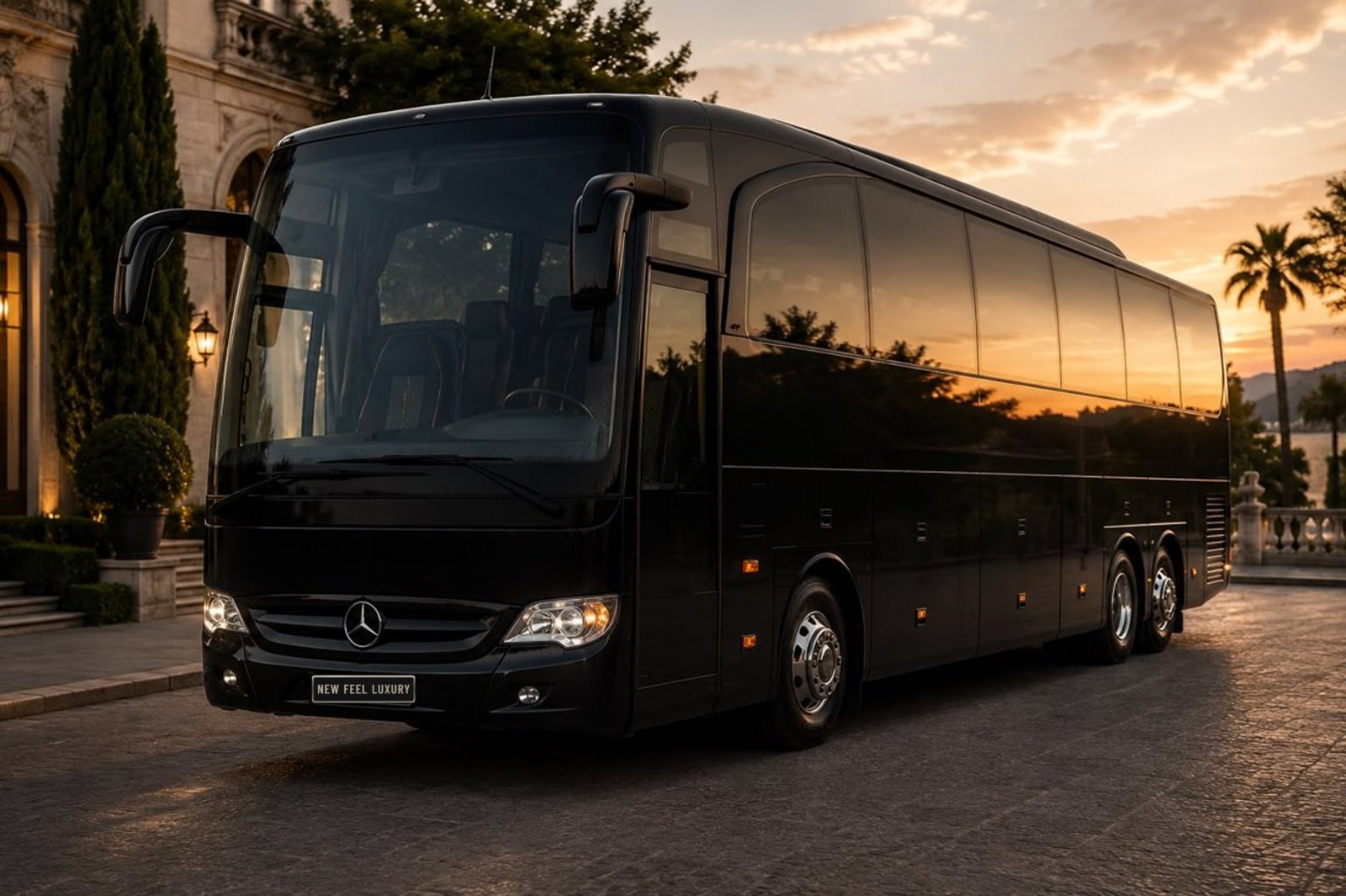 Mercedes Tourismo Coach with chauffeur – Executive coach · 40–55 passengers – Events